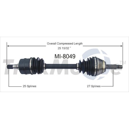 Surtrack Axle Cv Axle Shaft, Mi-8049 MI-8049